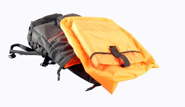 biker backpack with helmet pouch