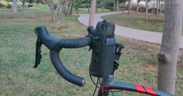handlebar water bottle and phone pouch