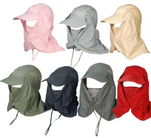 Hiking cap with neck cover