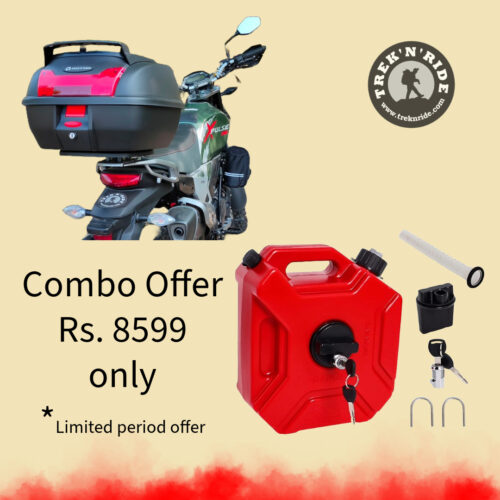 Motorcycle Top case and Jerry can Combo offer