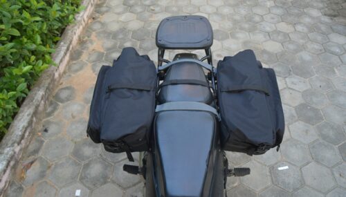 Motorcycle Saddle Bag Xplorer & SoreBuster Air Cushion Combo Offer