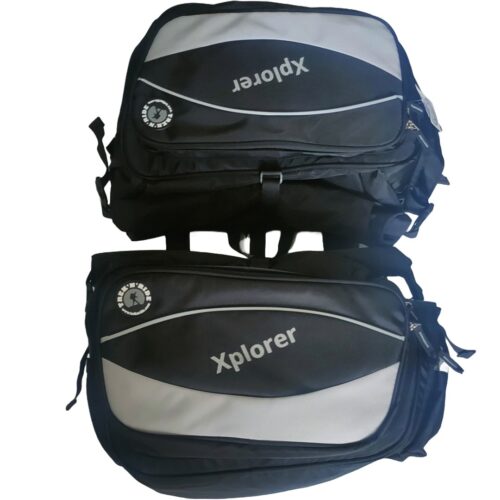 Motorcycle Saddle Bag Xplorer & SoreBuster Air Cushion Combo Offer