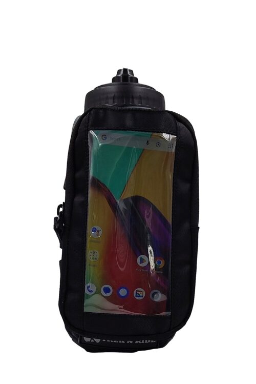 Handheld bottle and phone pouch
